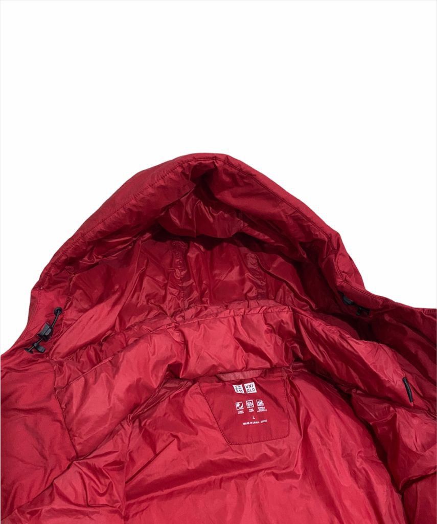 Japanese Brand × Uniqlo 💥best offer💥Uniqlo Puffer Jacket Hoodie red colour Size US L / EU 52-54 / 3 - 6 Thumbnail