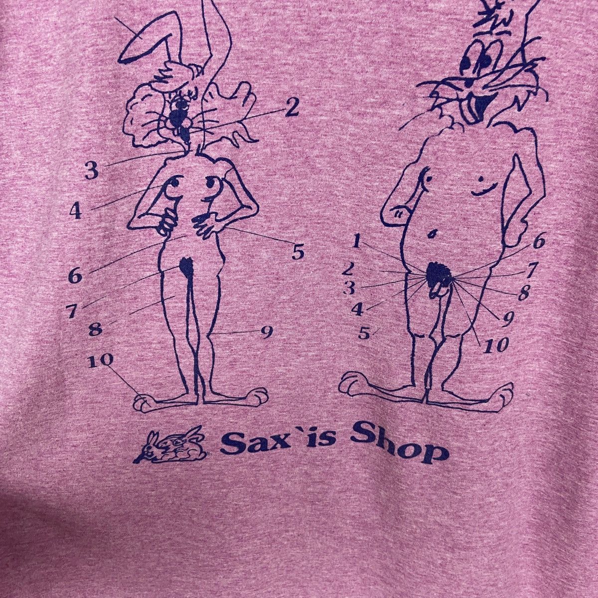 Vintage Vintage 90s Sex Shop Rabbits Erogenous zone humor tee rare Size US XXL / EU 58 / 5 - 3 Thumbnail