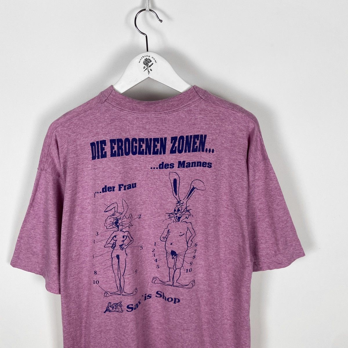 Vintage Vintage 90s Sex Shop Rabbits Erogenous zone humor tee rare Size US XXL / EU 58 / 5 - 2 Thumbnail