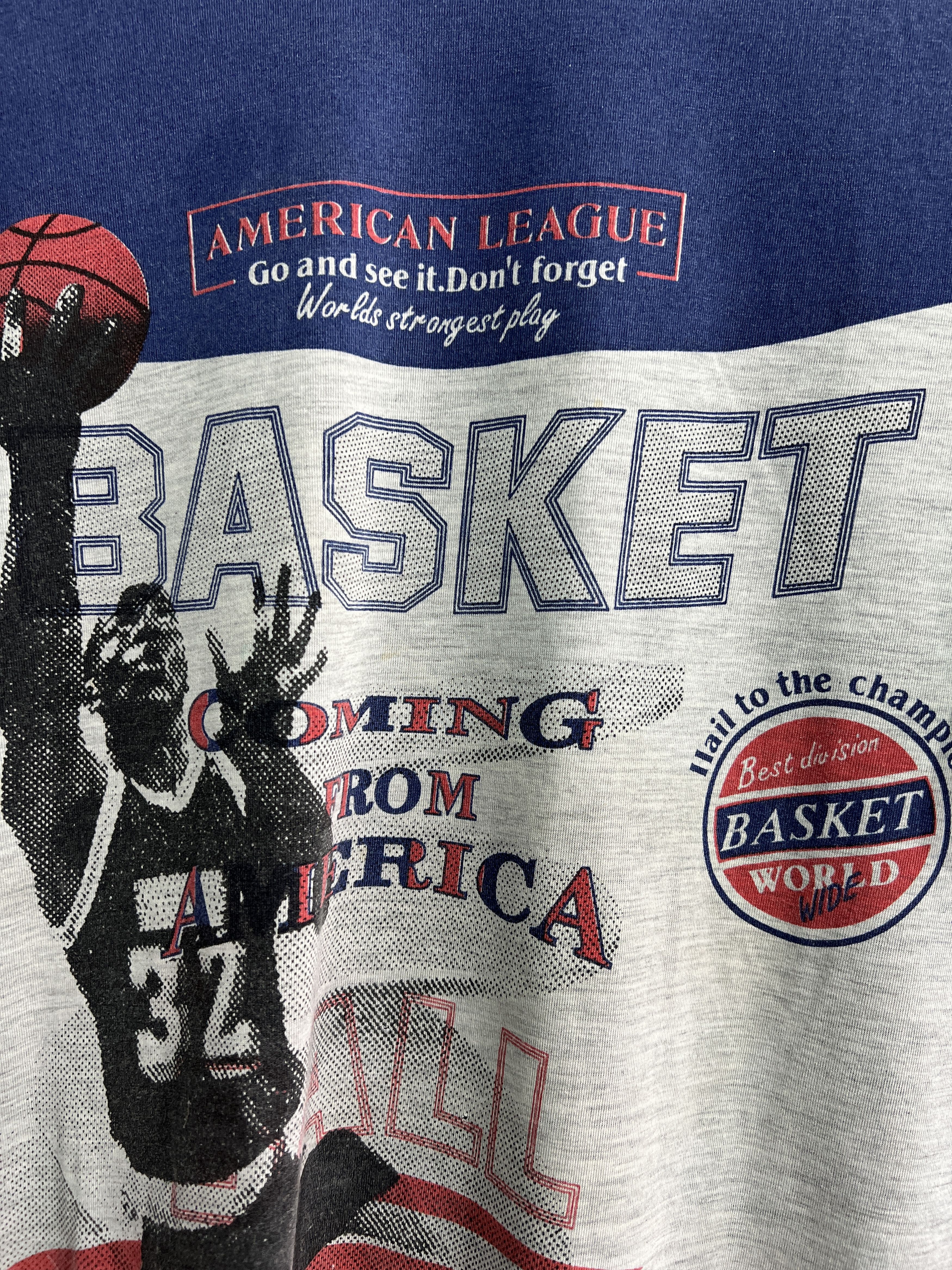 American League Basketball vintage 90s T shirt NBA 32