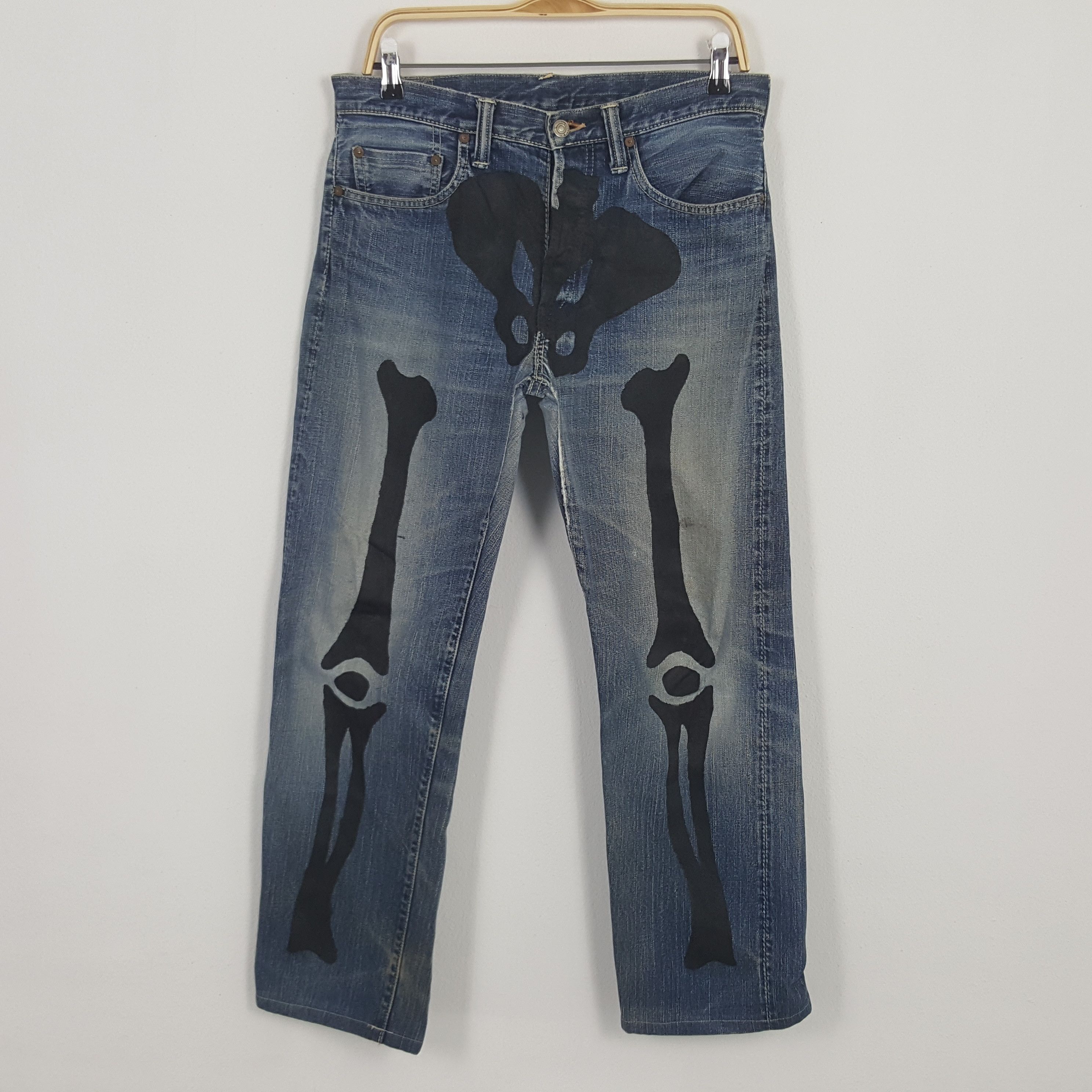 Vintage Eternal Custom Skeleton Art Japan Denim Jeans