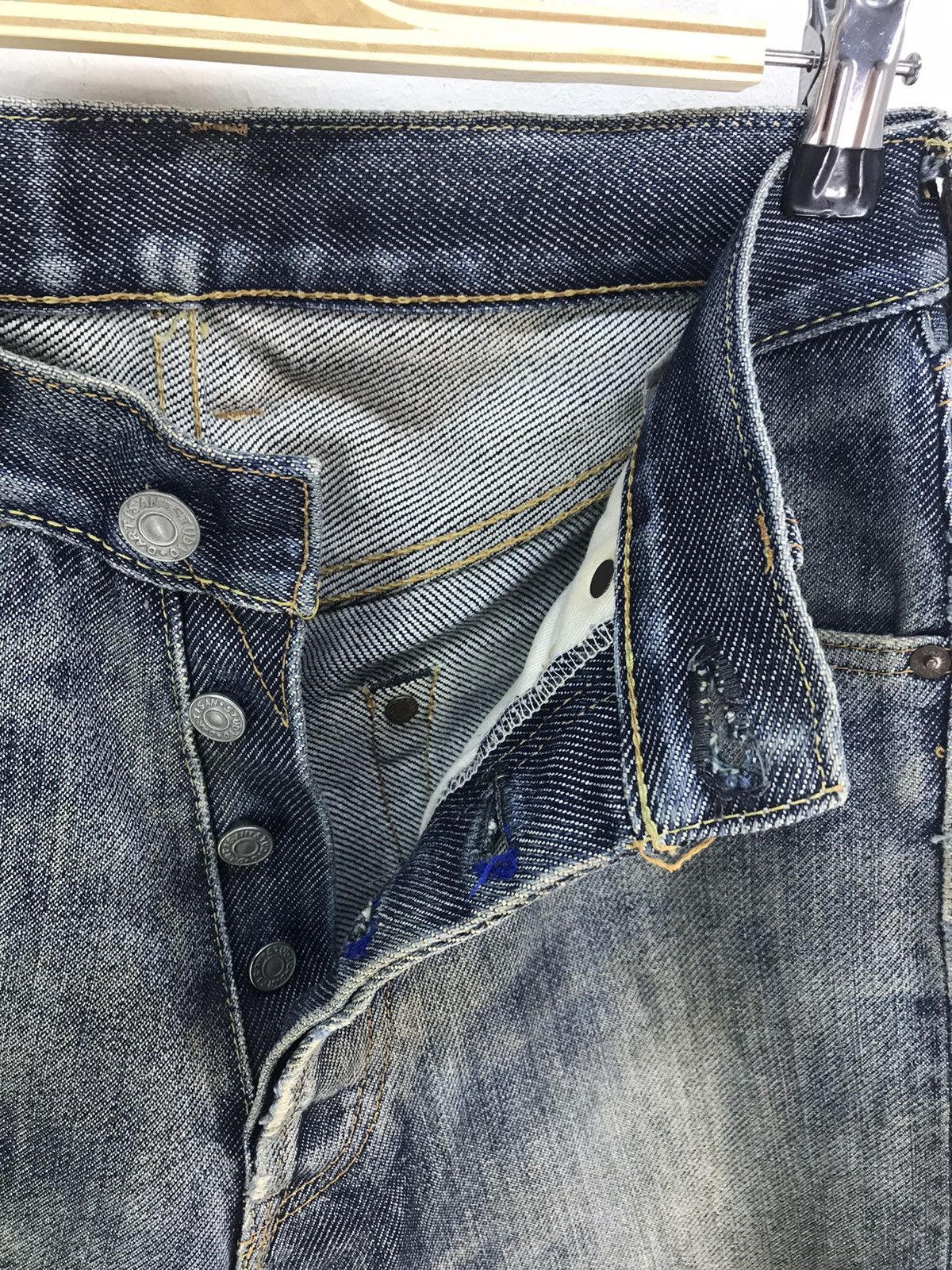 Studio D'Artisan Vintage 90s Studio D’artisan Indigo Dirty Wash Denim Jeans Size US 28 / EU 44 - 13 Thumbnail