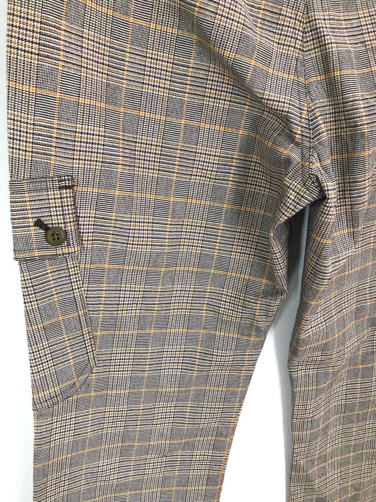 Very Rare Japanese Brand designer Checkered stretchable Cargo Pants Size US 30 / EU 46 - 9 Thumbnail