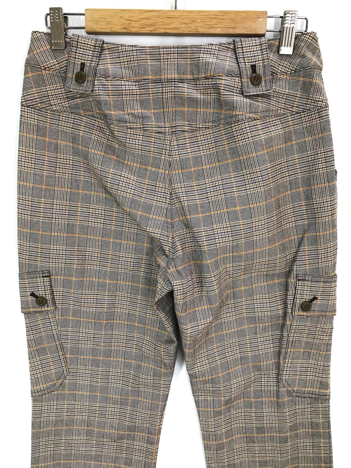 Very Rare Japanese Brand designer Checkered stretchable Cargo Pants Size US 30 / EU 46 - 8 Thumbnail