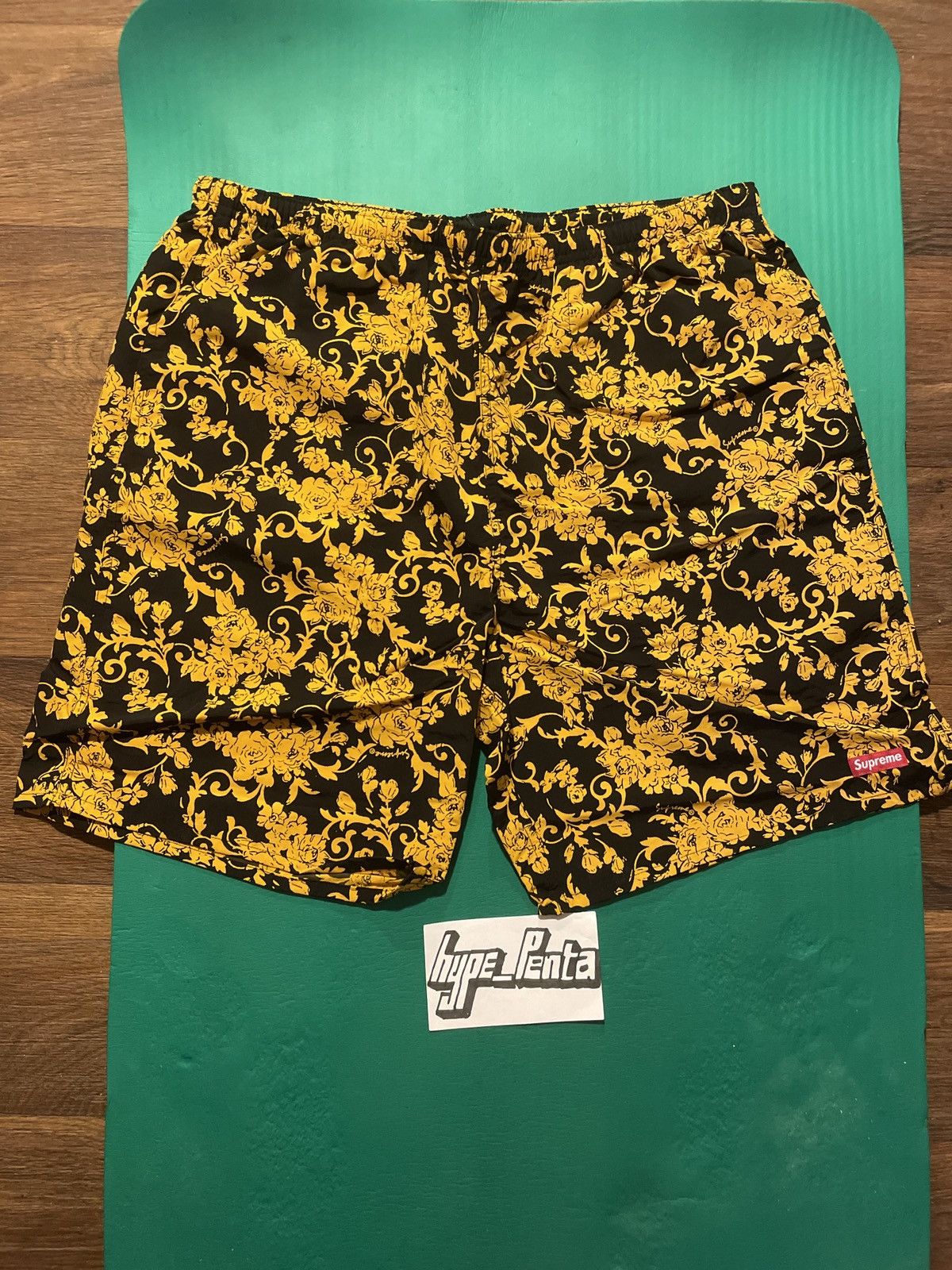 Supreme Supreme nylon water short black floral XL | Grailed