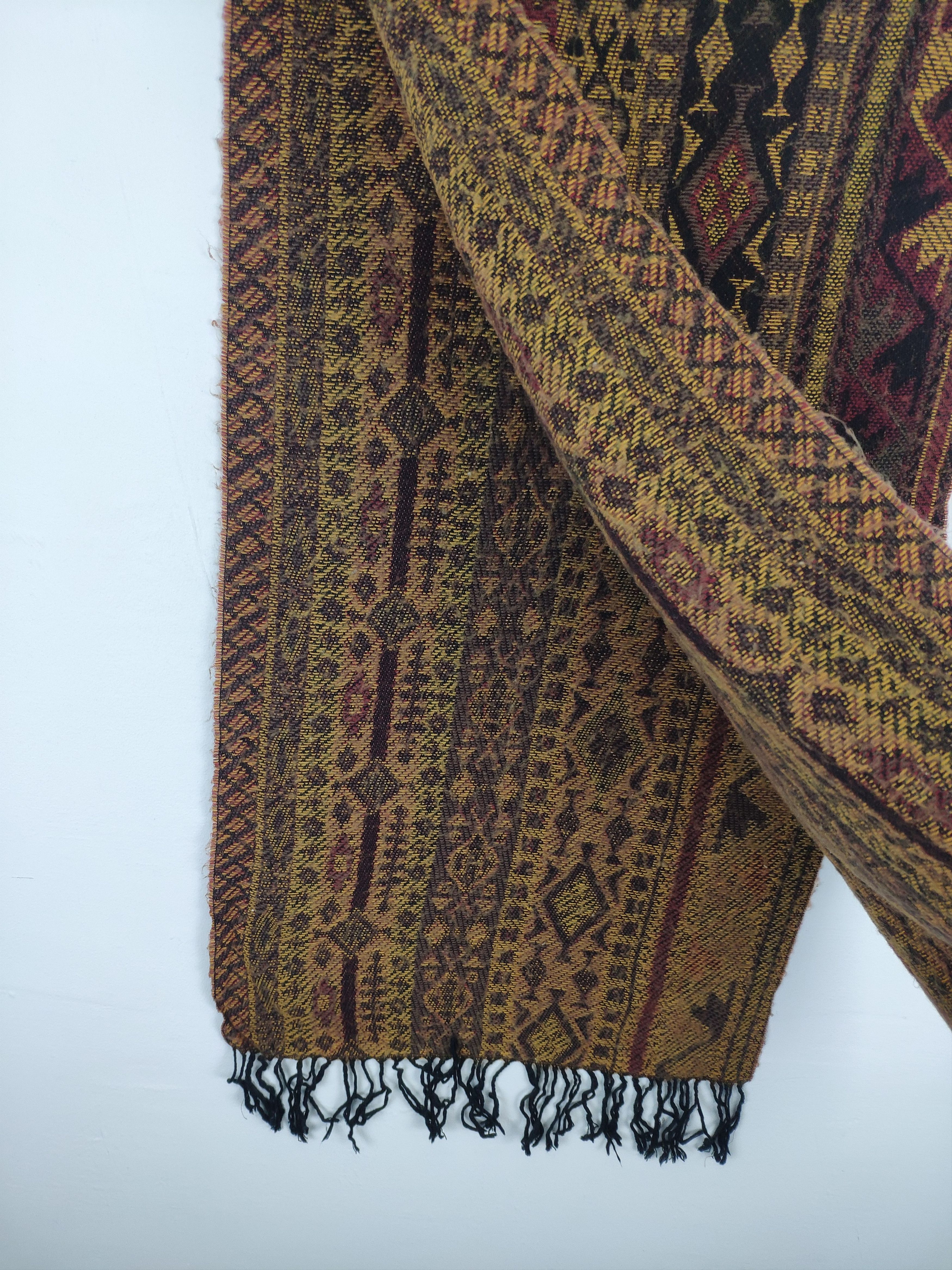 Japanese Brand × Vintage Steal 💥 Vintage Scarf Native Style Wool Scarf Muffler Size ONE SIZE - 6 Thumbnail
