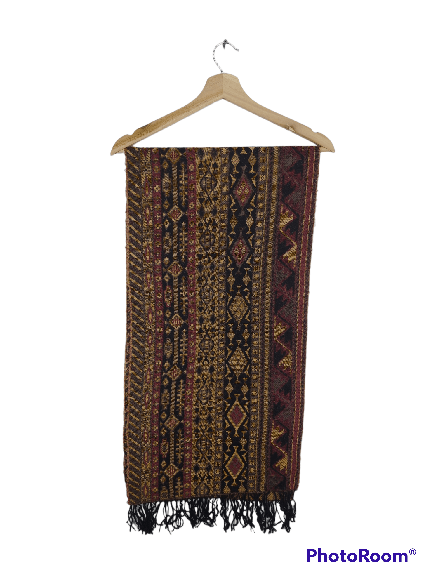 Japanese Brand × Vintage Steal 💥 Vintage Scarf Native Style Wool Scarf Muffler Size ONE SIZE - 1 Thumbnail