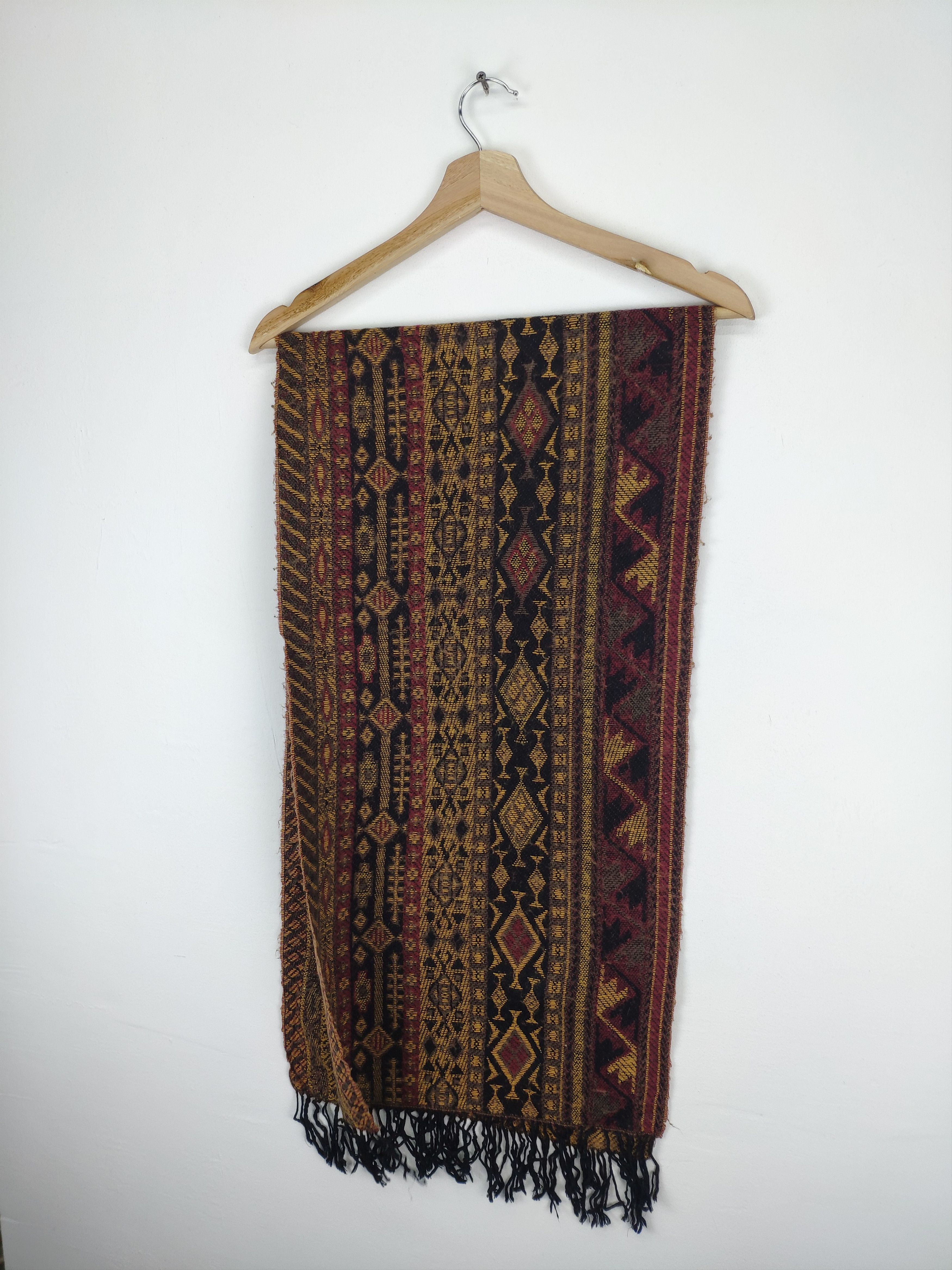 Japanese Brand × Vintage Steal 💥 Vintage Scarf Native Style Wool Scarf Muffler Size ONE SIZE - 2 Thumbnail