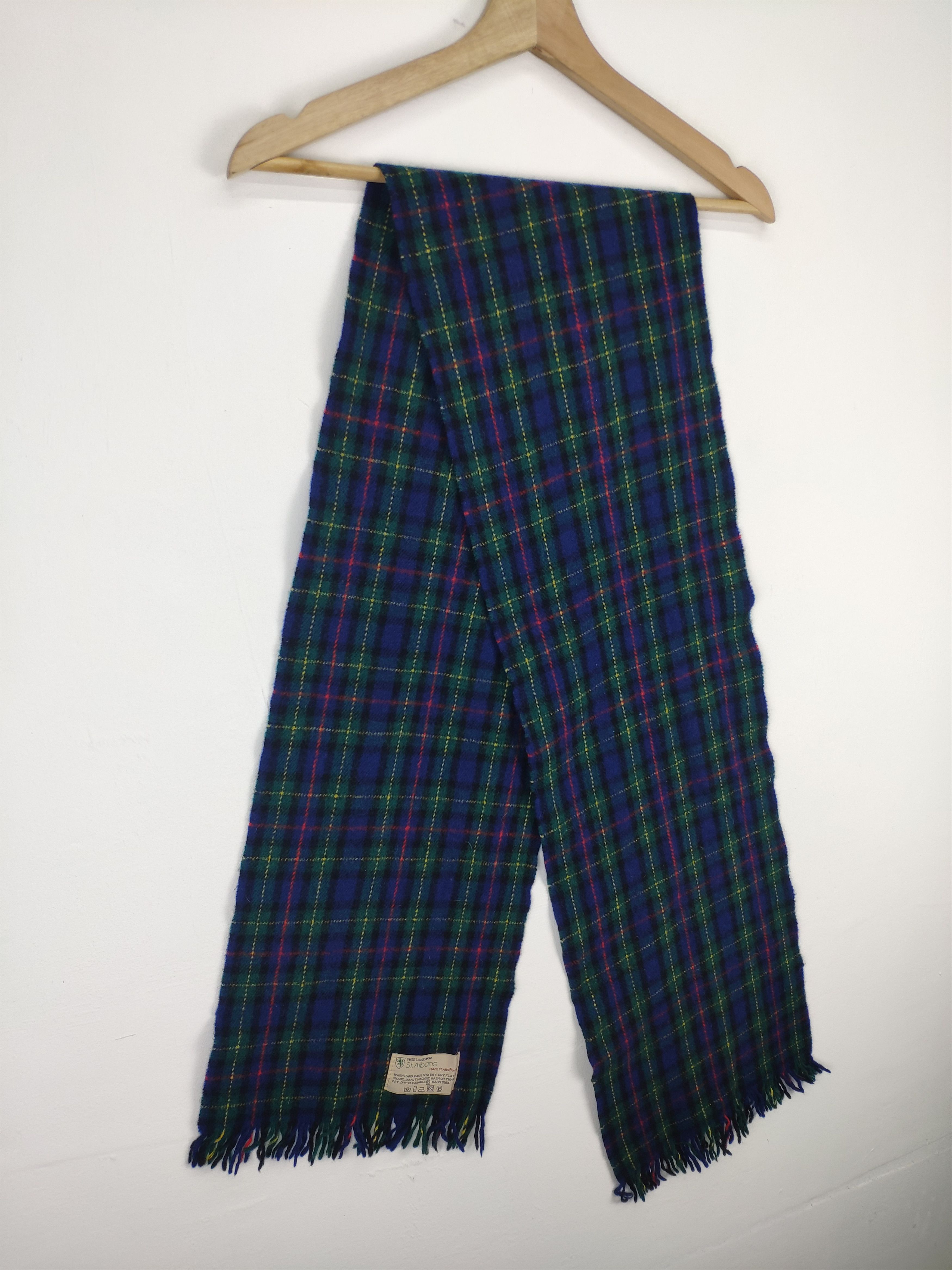 Vintage Steal 💥 Vintage Scarf Plaid Wool Scarf Muffler by St Albans Size ONE SIZE - 3 Thumbnail