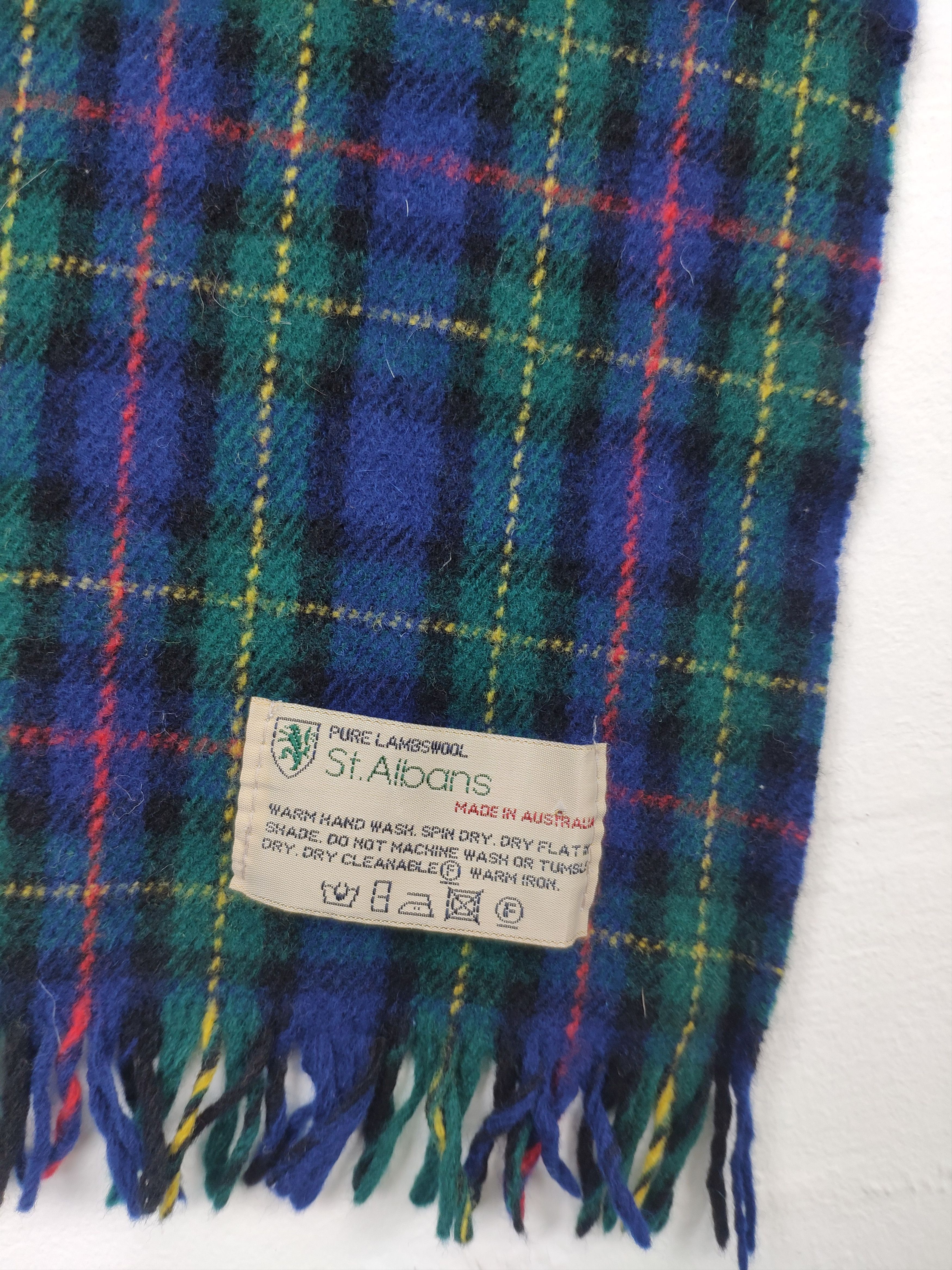 Vintage Steal 💥 Vintage Scarf Plaid Wool Scarf Muffler by St Albans Size ONE SIZE - 5 Thumbnail