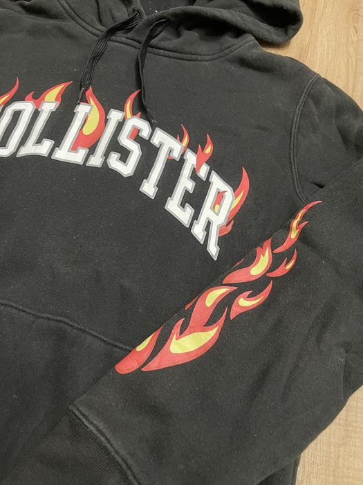 Hollister flame clearance hoodie