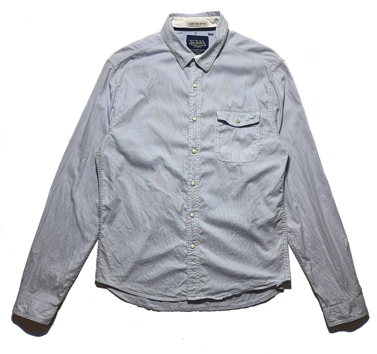 Von Dutch Von Dutch Big Logo Button Shirt Size US XL / EU 56 / 4 - 2 Thumbnail
