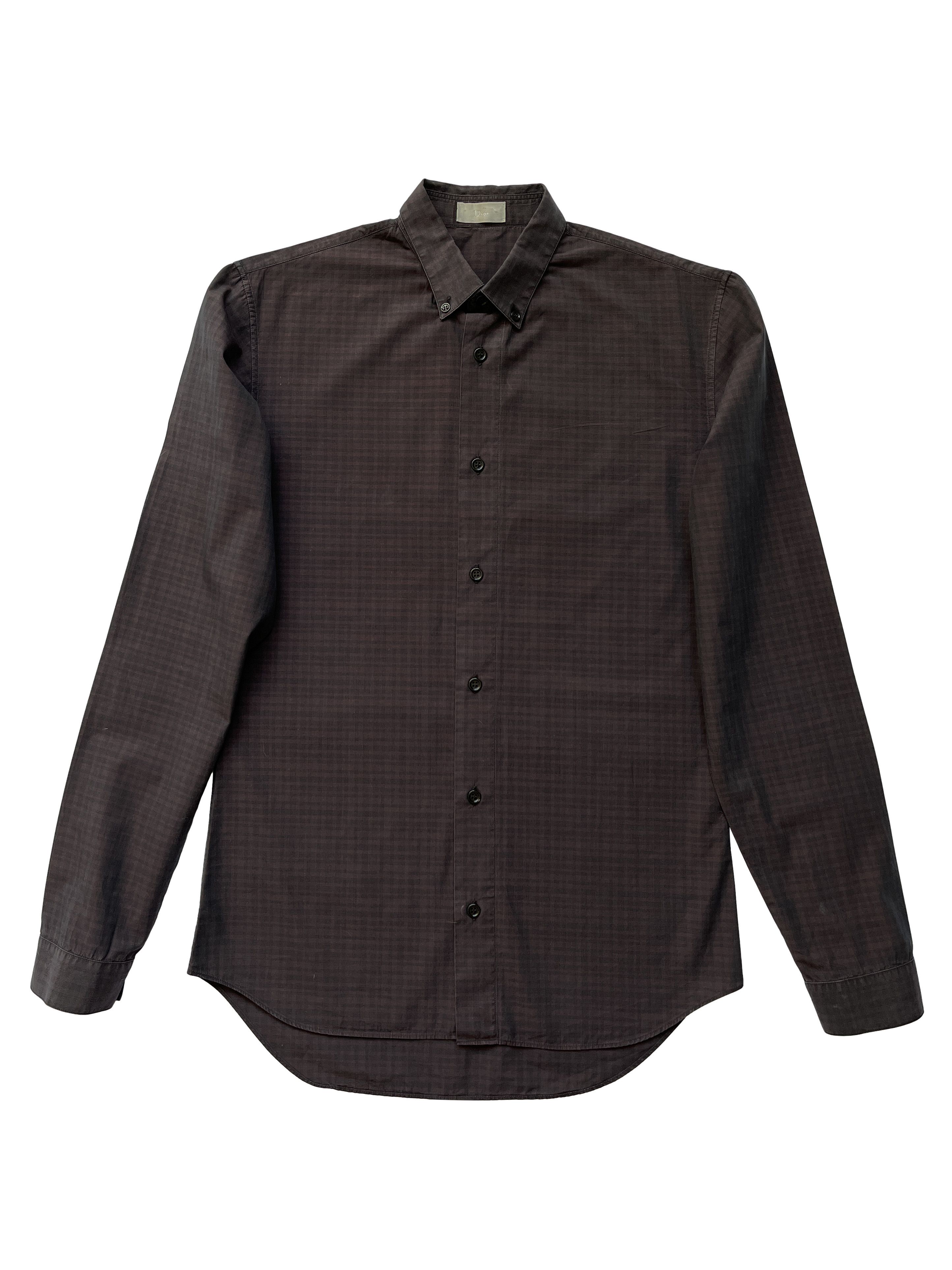 Dior ⚡️QUICK SALE⚡️Dior KVA Burgundy Black Check Shirt Size US M / EU 48-50 / 2 - 1 Thumbnail