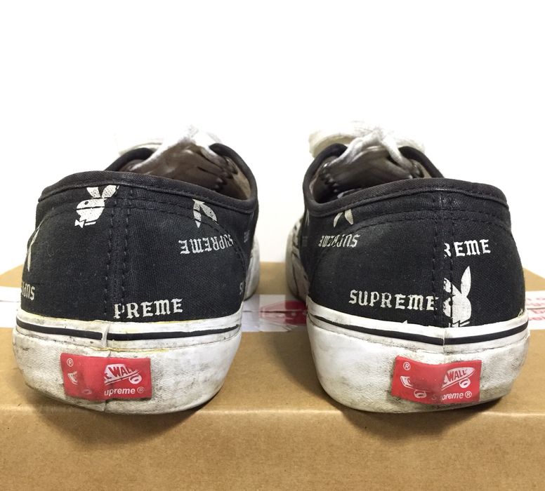 Supreme SUPREME X PLAYBOY X VANS AUTHENTIC PRO BLACK SAMPLE | Grailed