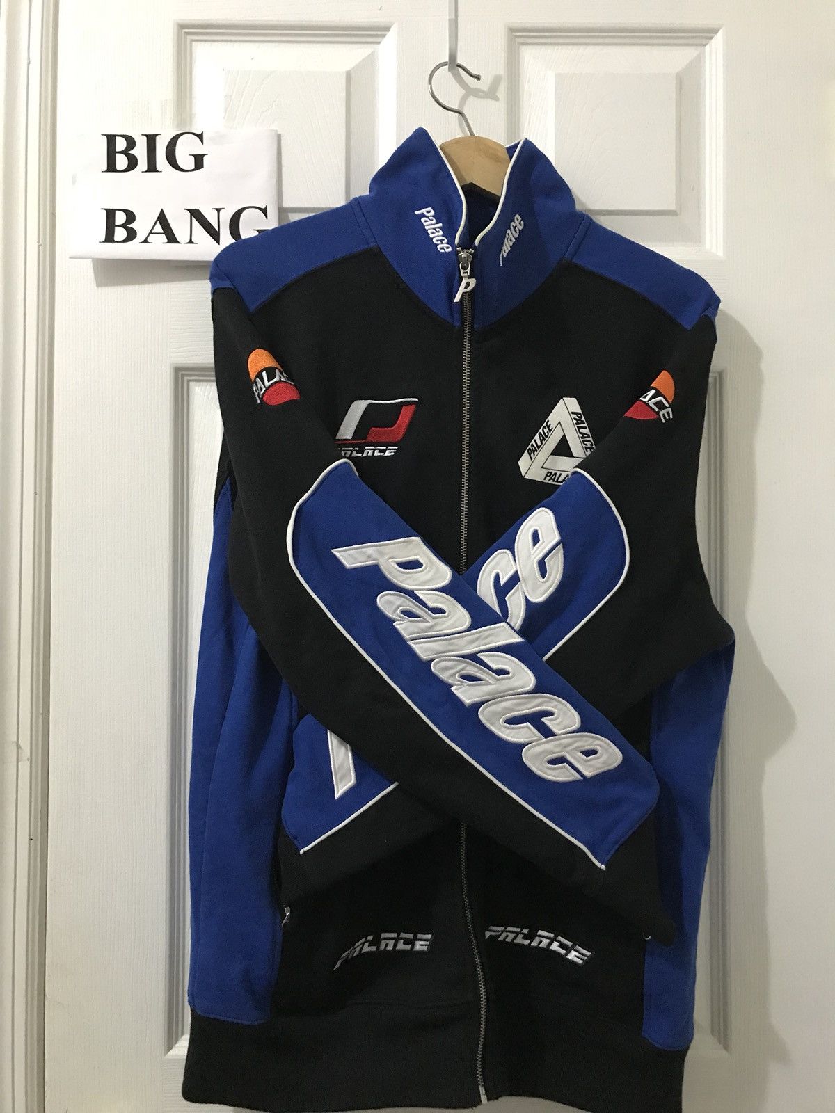 Palace Palace Yaman Track Jacket Top Blue/ Black Large | Grailed