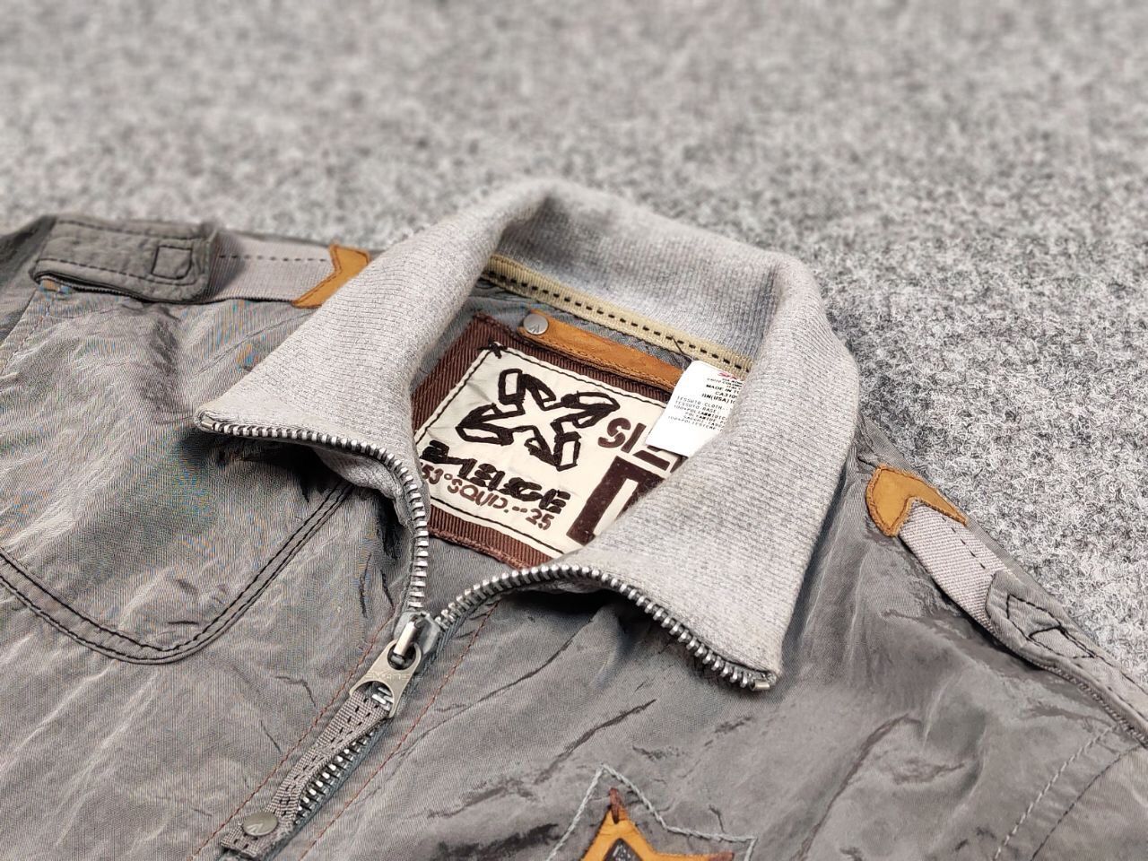 Energie Vintage 90's Sixty Energie Nylon Gray Light Bomber Jacket Size US L / EU 52-54 / 3 - 20 Thumbnail