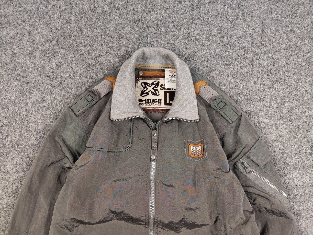 Energie Vintage 90's Sixty Energie Nylon Gray Light Bomber Jacket Size US L / EU 52-54 / 3 - 8 Thumbnail