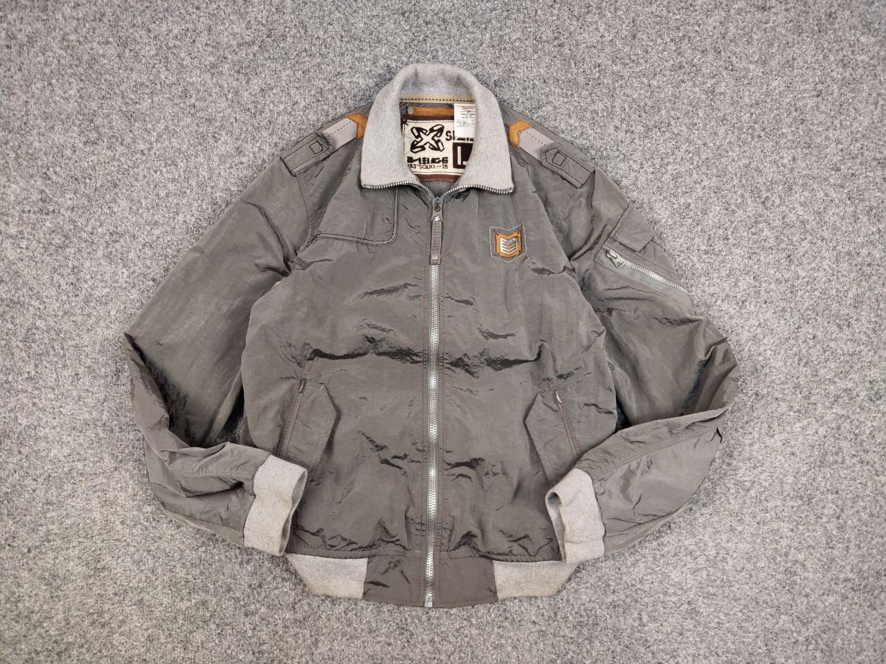 Energie Vintage 90's Sixty Energie Nylon Gray Light Bomber Jacket Size US L / EU 52-54 / 3 - 13 Thumbnail