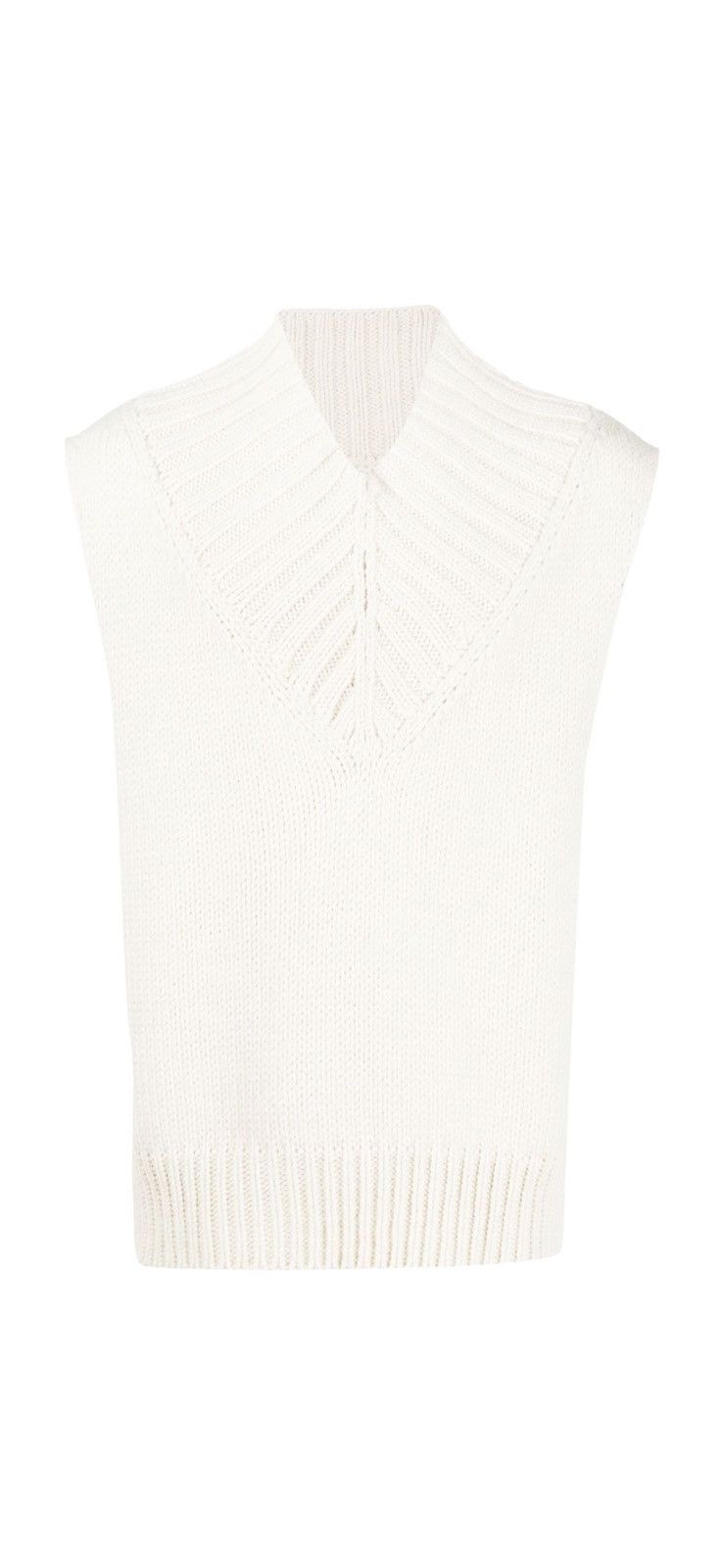 Jil Sanders Ribbed Wool Vest