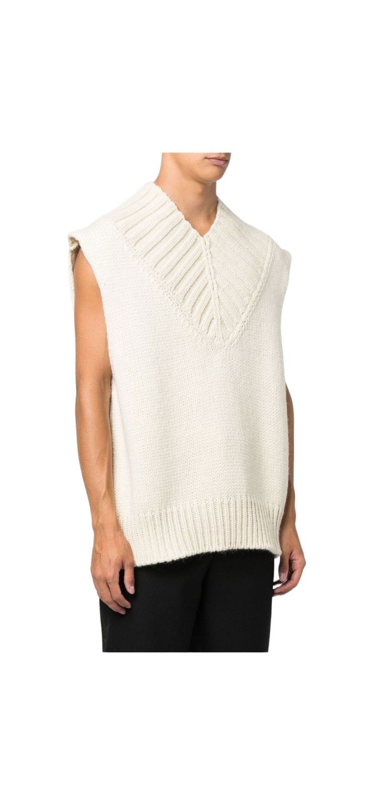 Jil Sanders Ribbed Wool Vest