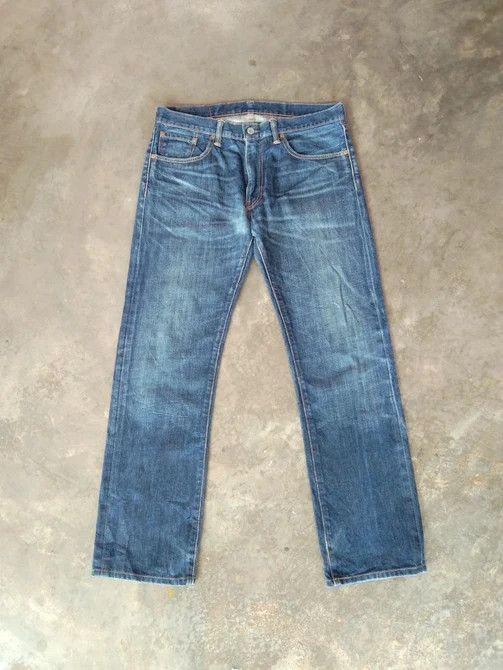 Jean Levi's 504 Slim Stretch Gris Taille W30 L32 - Occasion Très Bon État - Coupe Tapered Homme