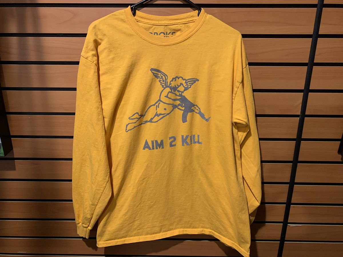 Vintage BrokeMiami Aim 2 Kill Angel Longsleeve T-shirt Size US L / EU 52-54 / 3 - 1 Thumbnail