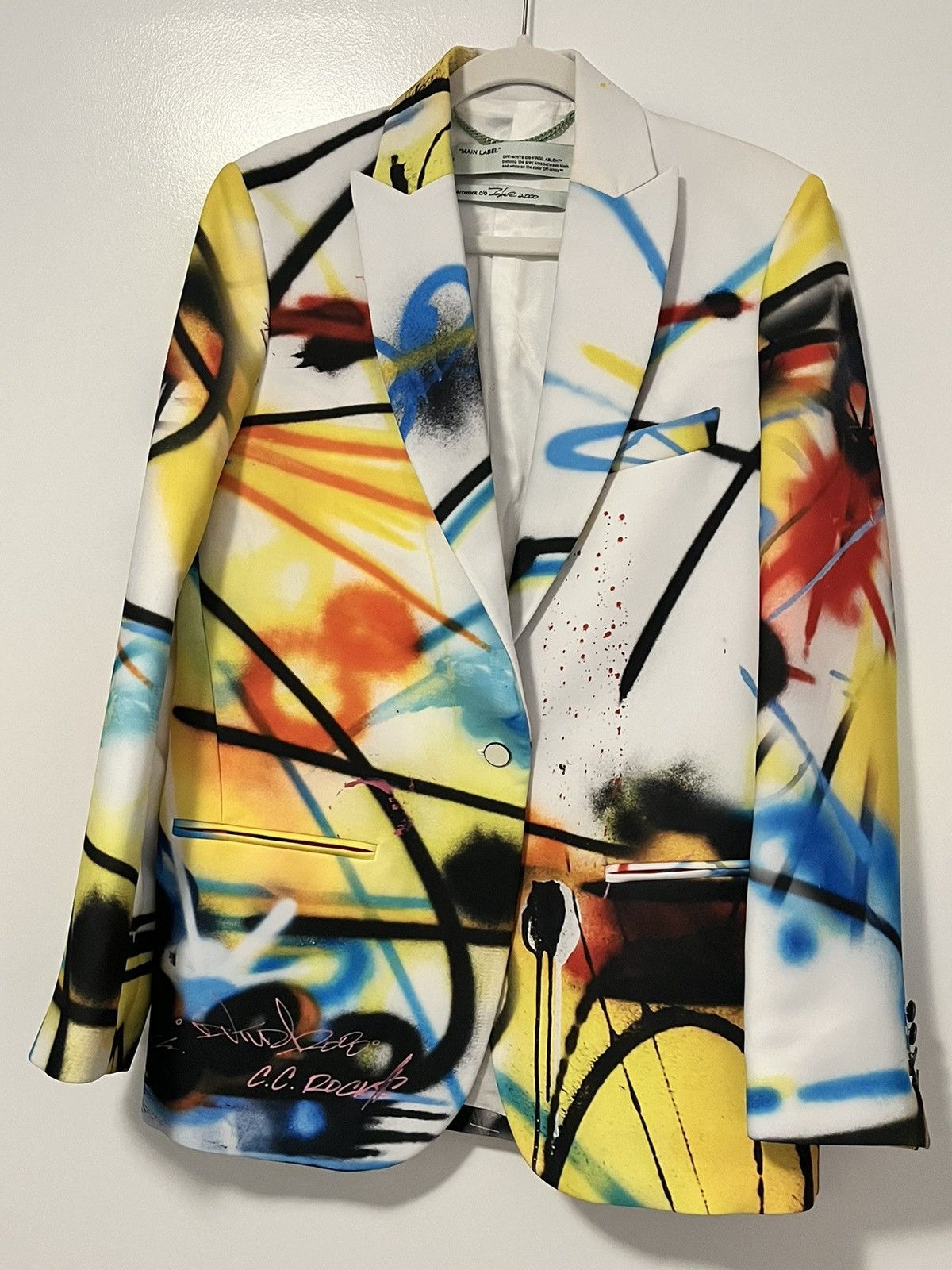 OffWhite OffWhite x Futura Spray Paint Blazer Grailed