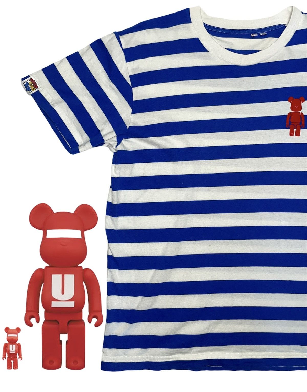 Vintage Rare find Vintage Medicom Bearbrick stripe shirt suede bear Size US M / EU 48-50 / 2 - 1 Thumbnail