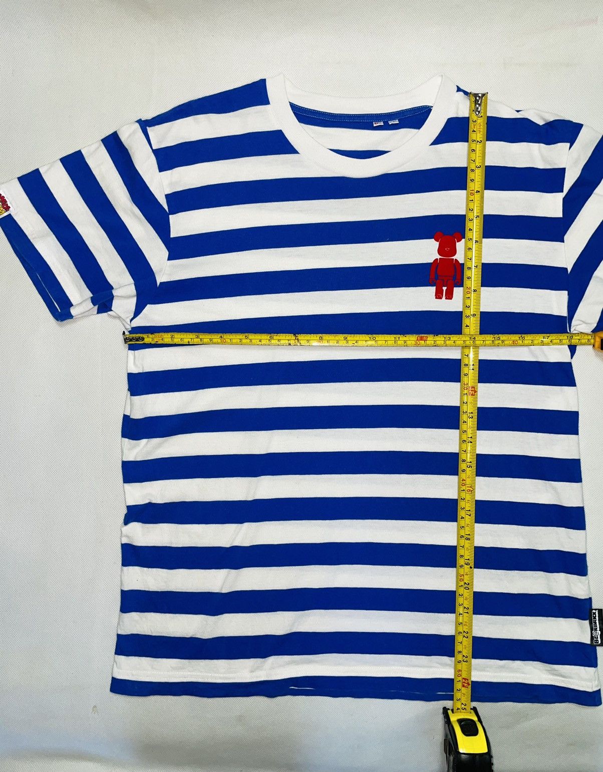 Vintage Rare find Vintage Medicom Bearbrick stripe shirt suede bear Size US M / EU 48-50 / 2 - 8 Thumbnail