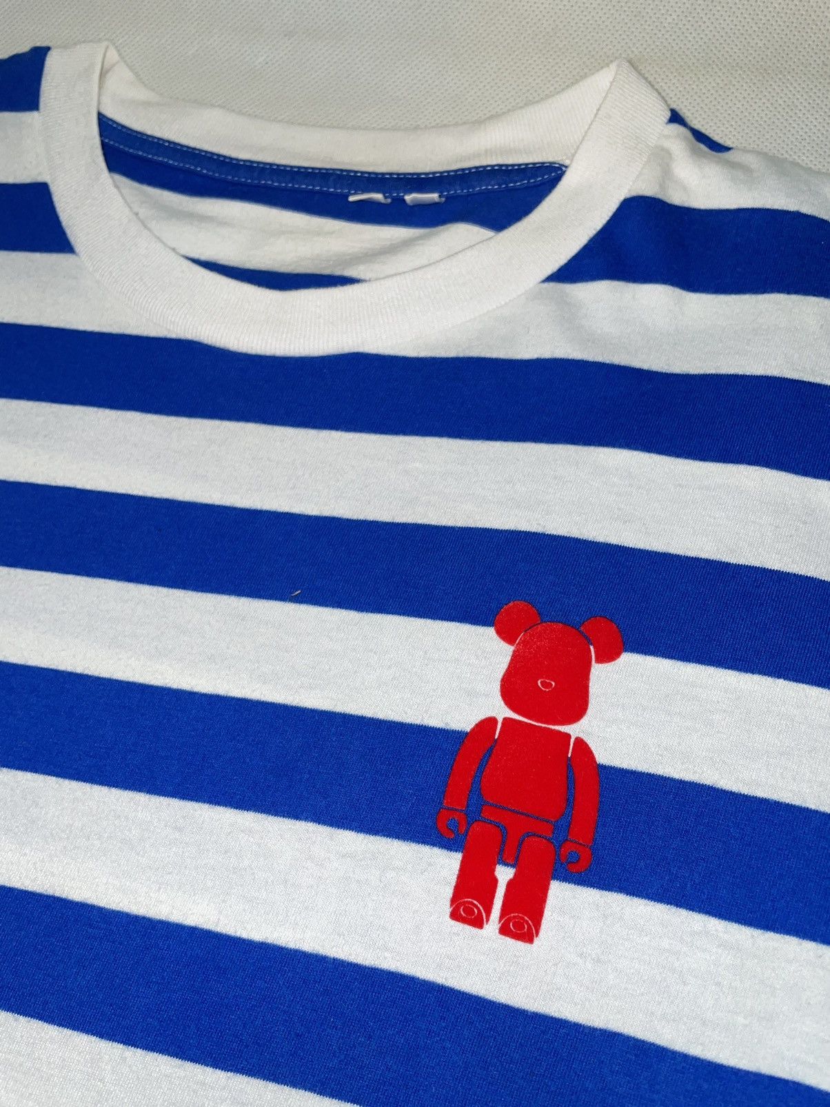 Vintage Rare find Vintage Medicom Bearbrick stripe shirt suede bear Size US M / EU 48-50 / 2 - 3 Thumbnail