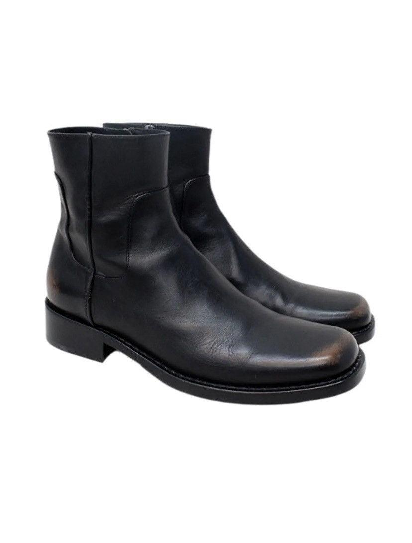image of Raf Simons Black Lo Classic Boots, Men's (Size 11)