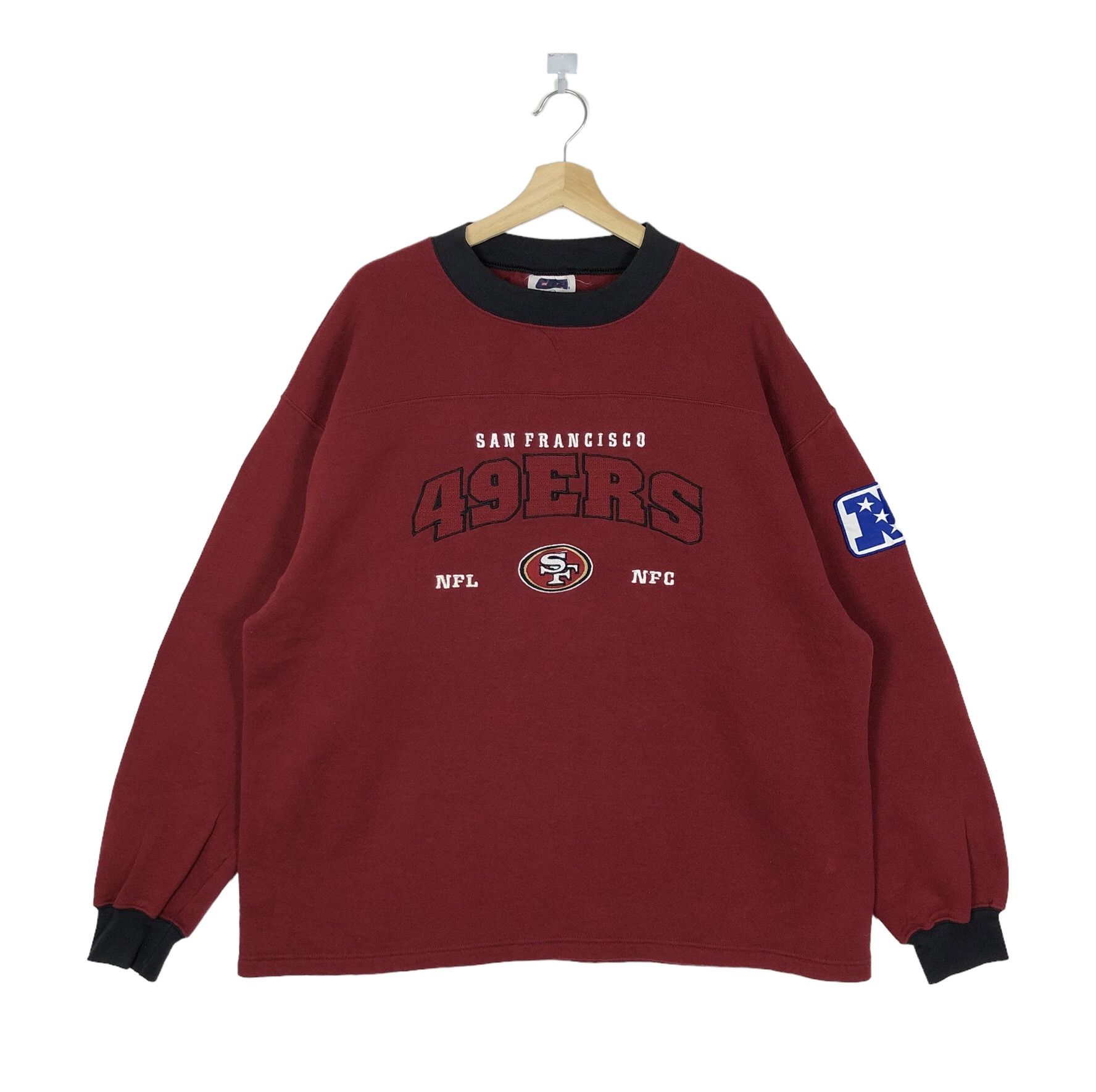 image of Nfl x San Francisco 49Ers vintage 90’S San Francisco 49Ers Baggy Sweatshirt in Dark Red (Size XL)