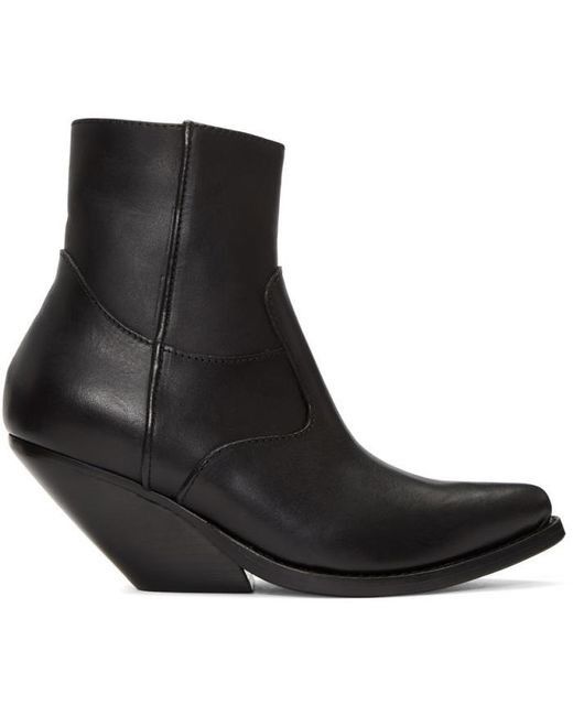 Vetements Vetements Demna Slanted Heel Black Cowboy Ankle EU 37/ US 7 Size US 7 / IT 37 - 1 Thumbnail