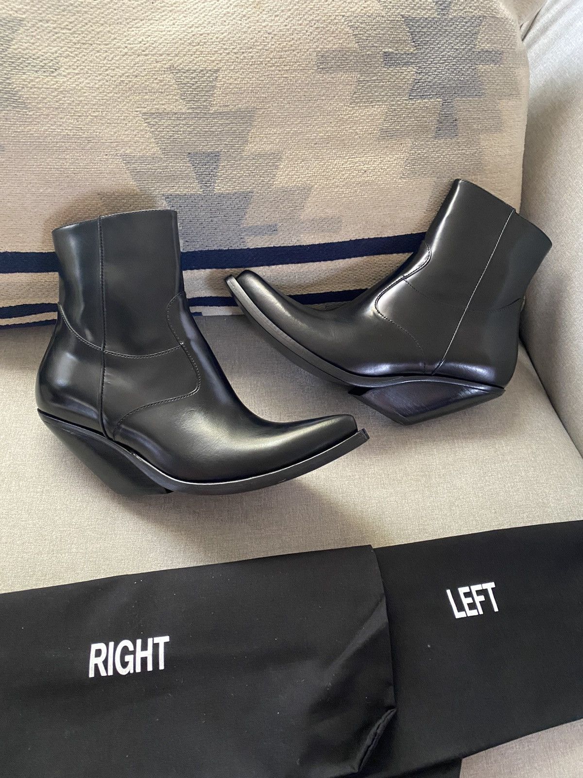 Vetements Vetements Demna Slanted Heel Black Cowboy Ankle EU 37/ US 7 Size US 7 / IT 37 - 2 Thumbnail