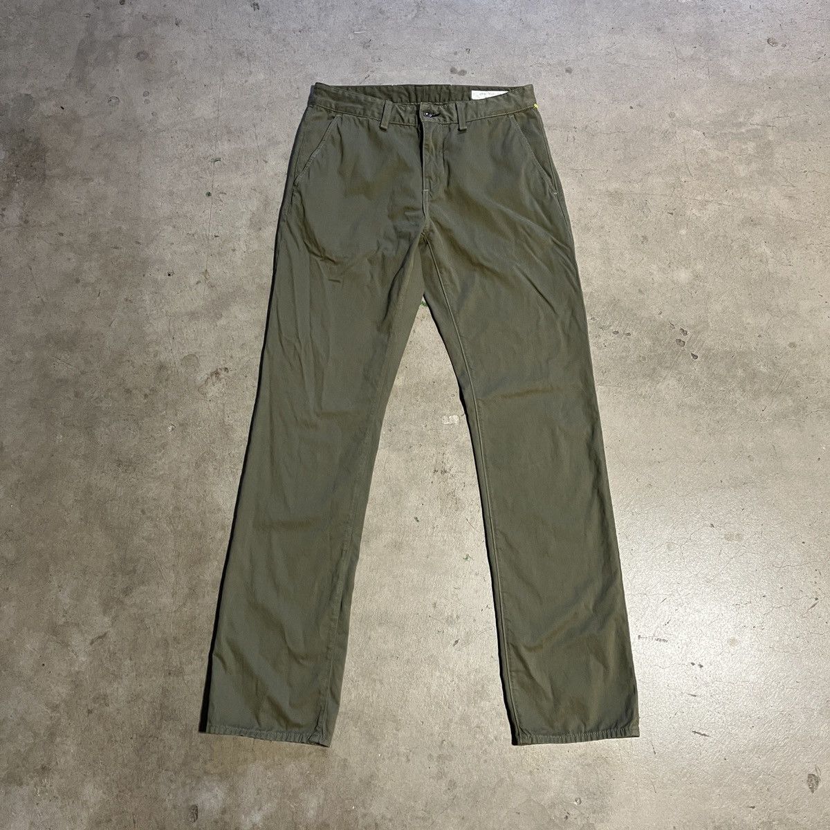 PFD Slim Fit Chino Pant Army Green Cut #6758
