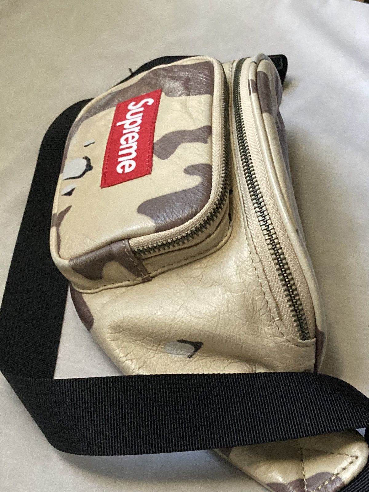 Supreme Supreme Leather Desert Camo Waist Bag Fanny Pack SS17 | Grailed