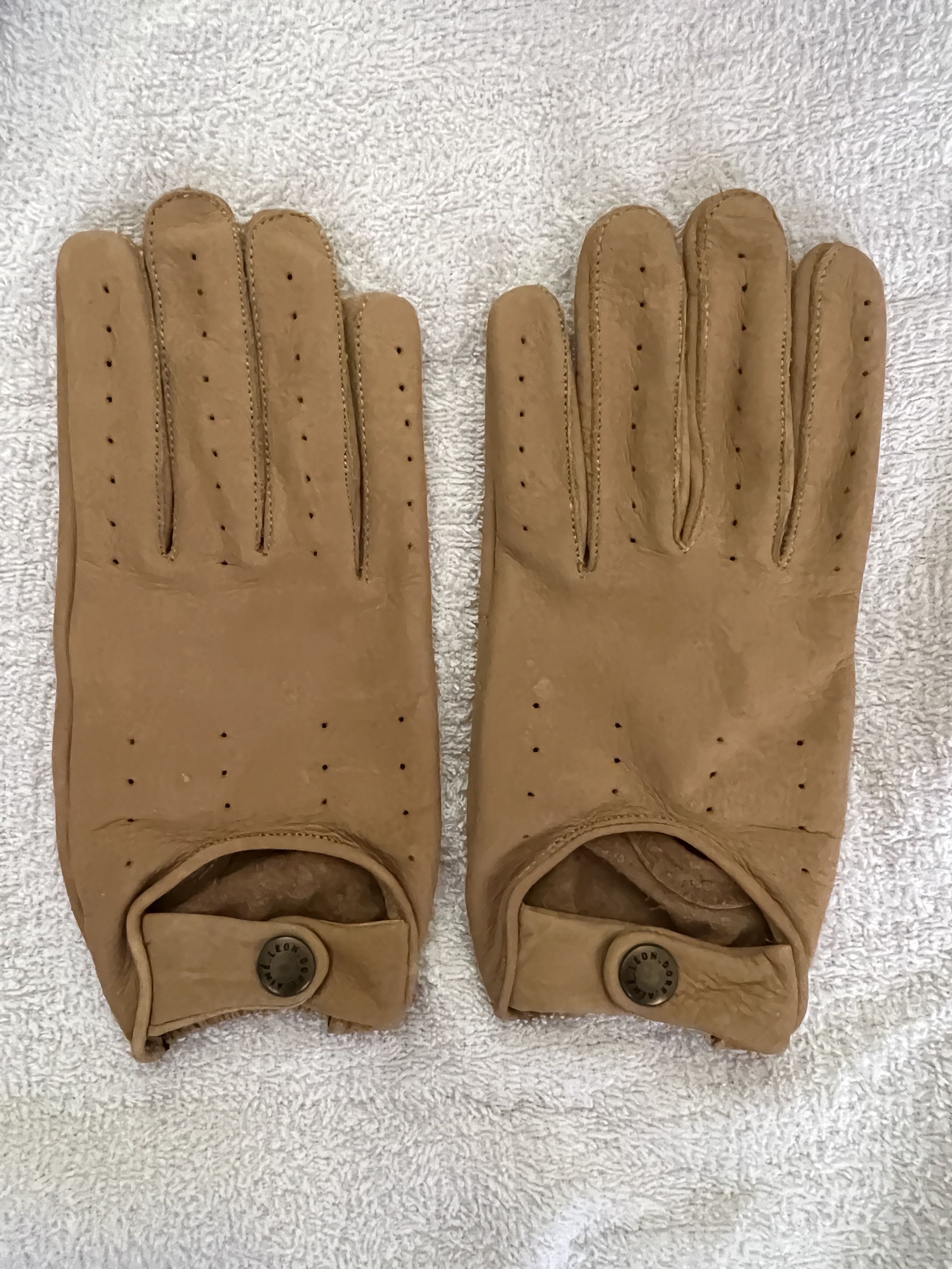 size L/XL) Aime leon dore Tan Driving Gloves leather