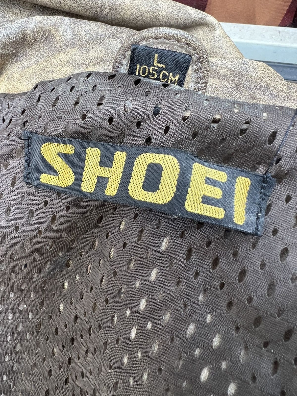 Leather Vintage 1990s SHOEI Japan Patina Leather Moto Jacket Size US L / EU 52-54 / 3 - 22 Thumbnail
