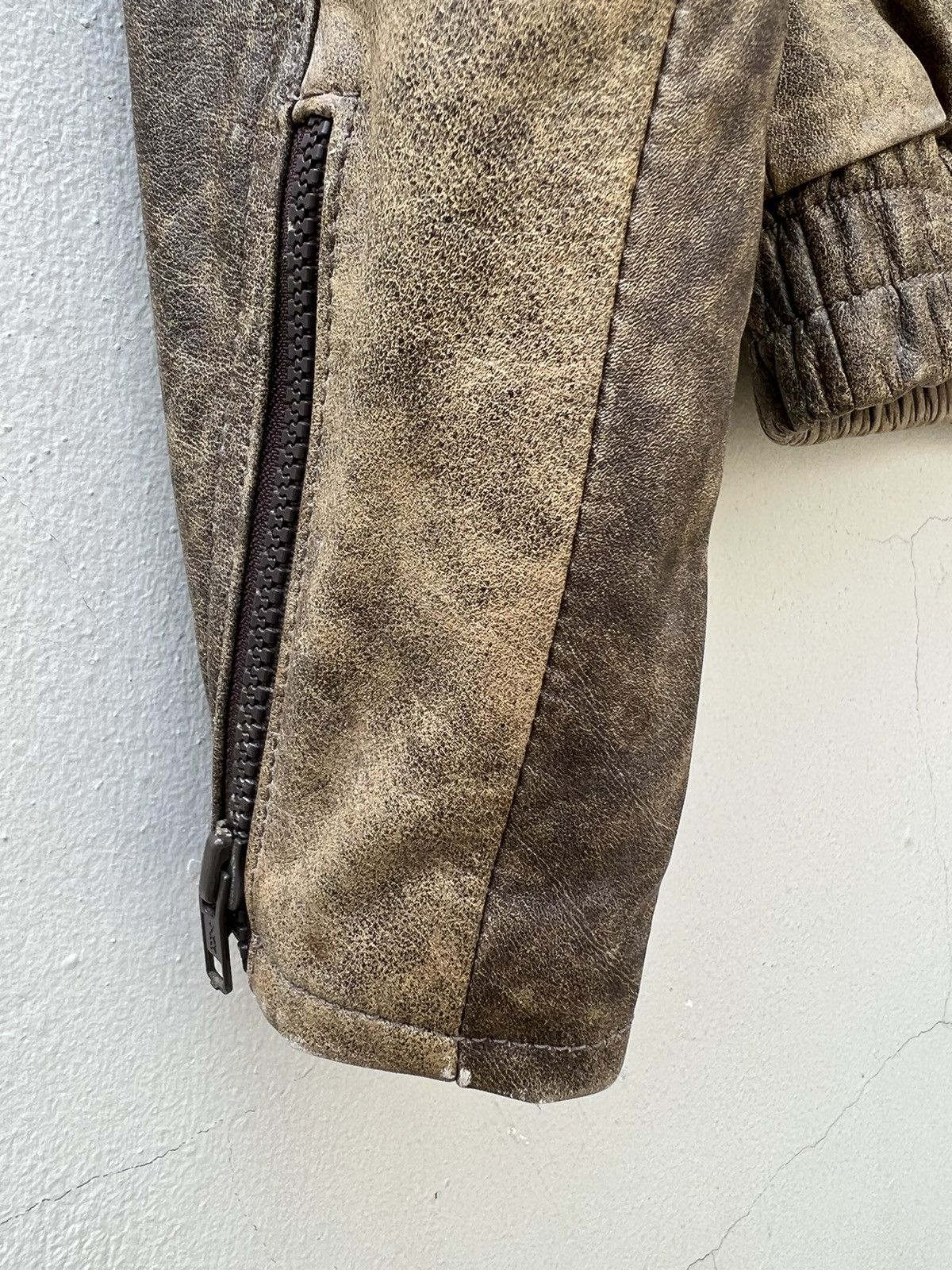 Leather Vintage 1990s SHOEI Japan Patina Leather Moto Jacket Size US L / EU 52-54 / 3 - 19 Thumbnail