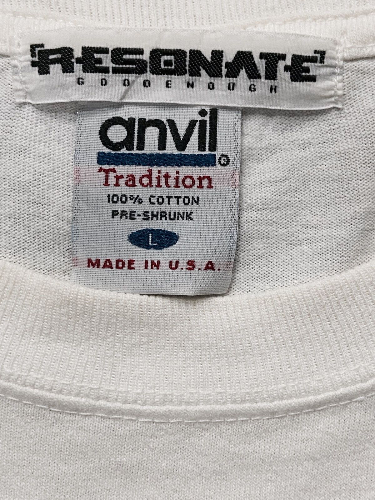 RESONATE good enought vtg Tシャツ GDEN USA製 リゾネイトグッドイナフ RESONATE GOOD ENOUGH 90S グラムG TEE