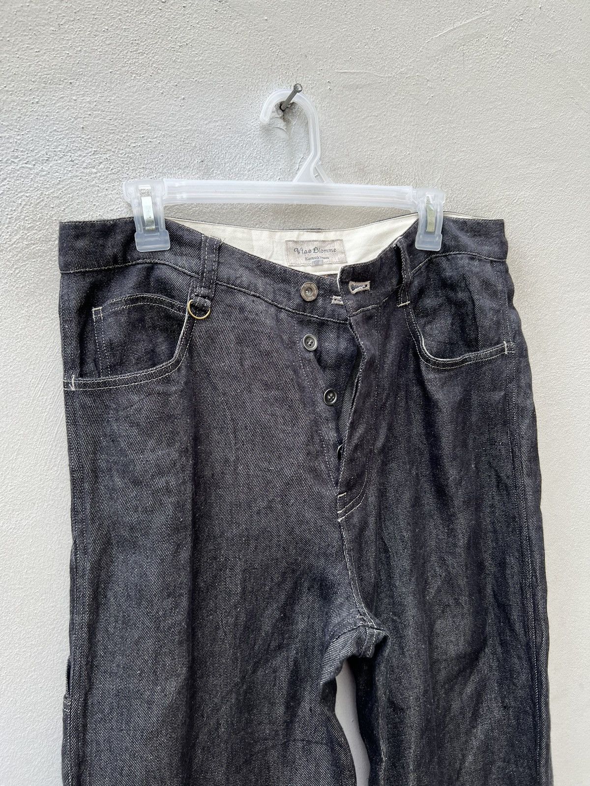 Vlas Blomme Vlas Blomme Japan 100% Linen Denim Carpenter Work Jeans Size US 31 - 15 Thumbnail