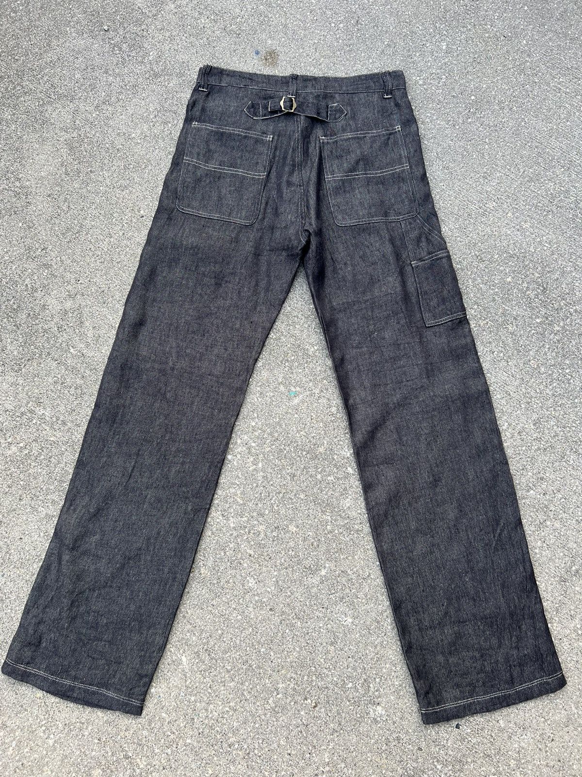 Vlas Blomme Vlas Blomme Japan 100% Linen Denim Carpenter Work Jeans Size US 31 - 5 Thumbnail