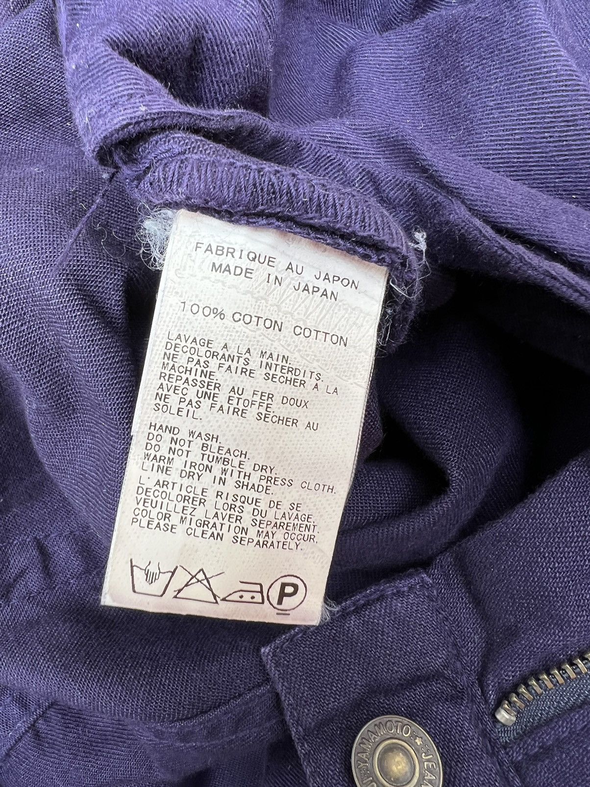 Yohji Yamamoto Vintage YYPH Purple Denim Cargo Cropped Flare Jeans Size US 31 - 23 Thumbnail