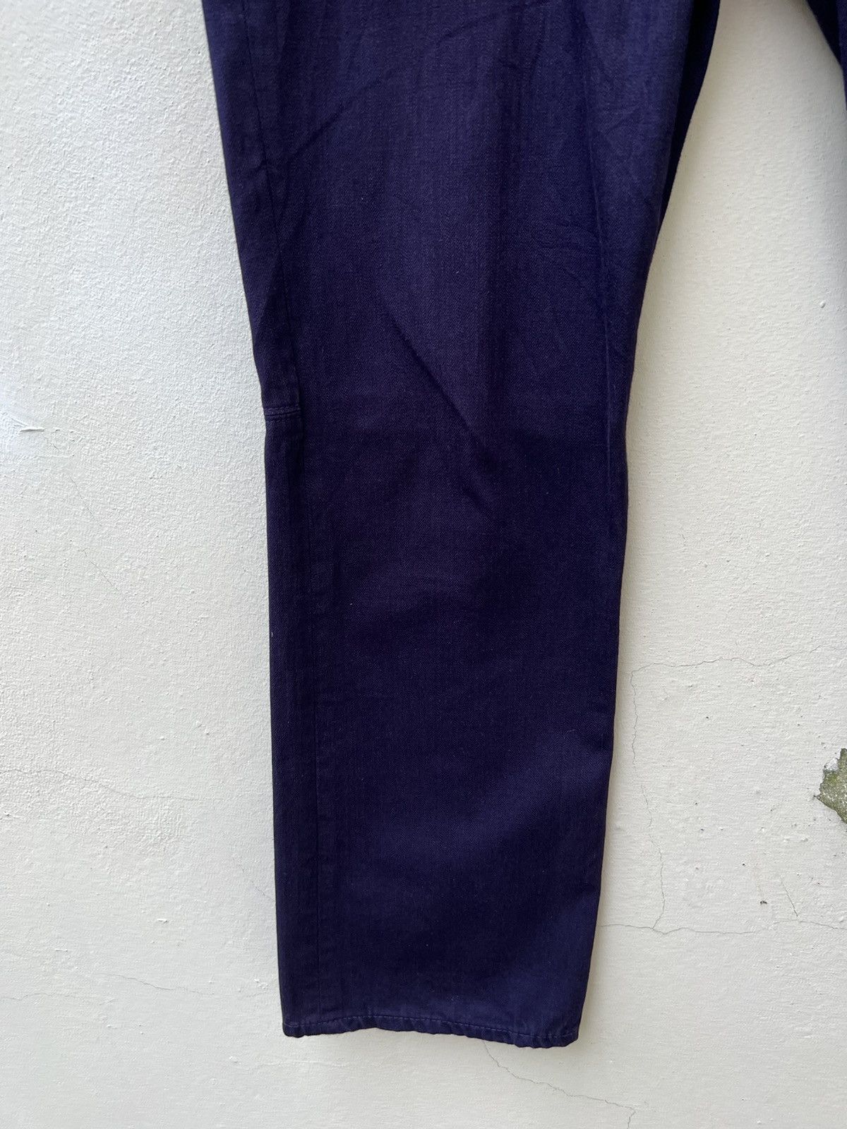 Yohji Yamamoto Vintage YYPH Purple Denim Cargo Cropped Flare Jeans Size US 31 - 10 Thumbnail
