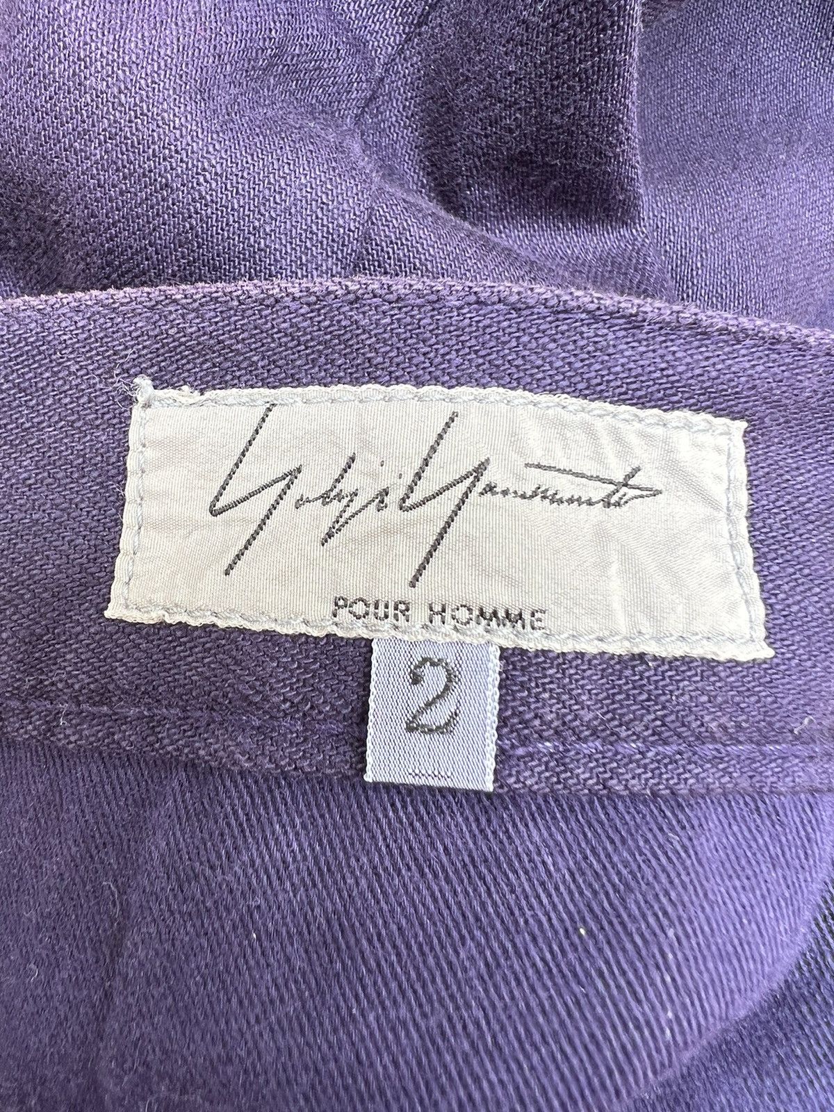 Yohji Yamamoto Vintage YYPH Purple Denim Cargo Cropped Flare Jeans Size US 31 - 22 Thumbnail