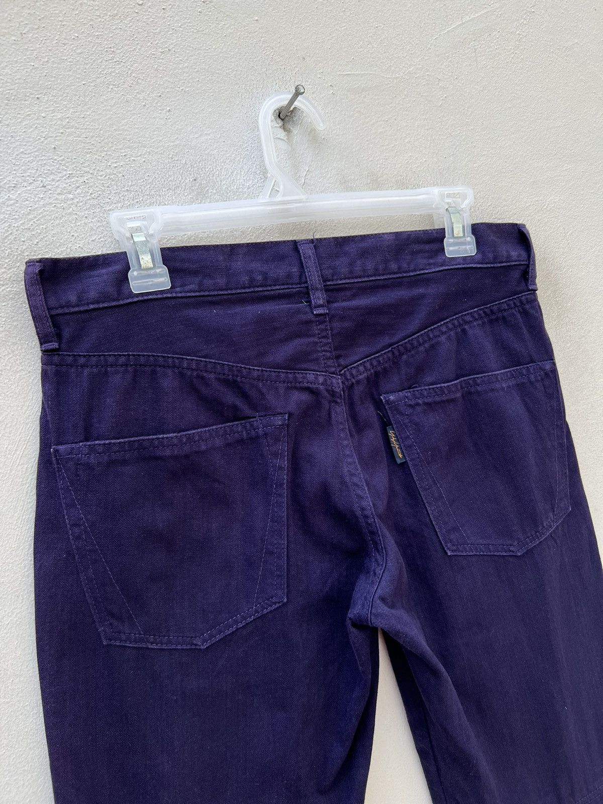 Yohji Yamamoto Vintage YYPH Purple Denim Cargo Cropped Flare Jeans Size US 31 - 17 Thumbnail