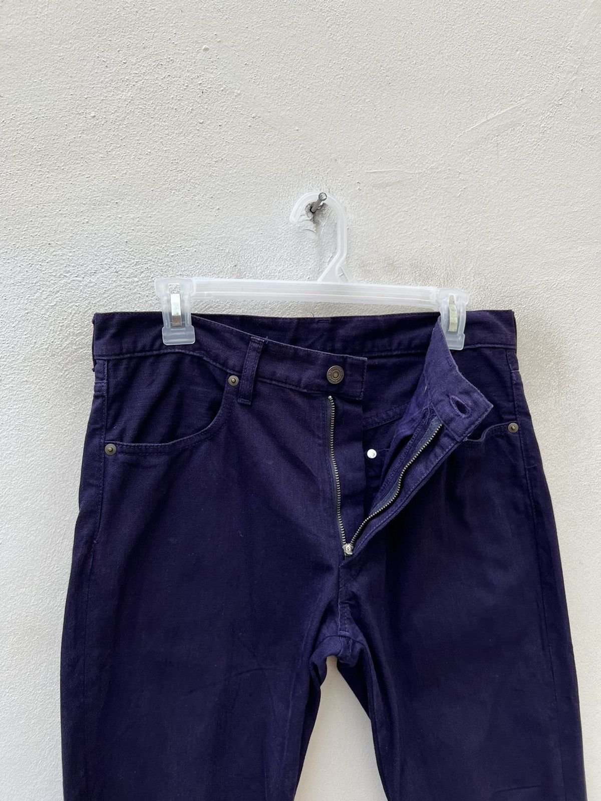 Yohji Yamamoto Vintage YYPH Purple Denim Cargo Cropped Flare Jeans Size US 31 - 9 Thumbnail