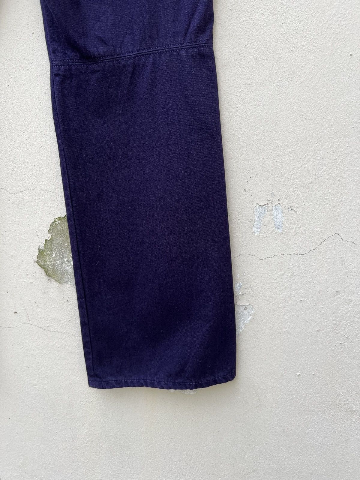 Yohji Yamamoto Vintage YYPH Purple Denim Cargo Cropped Flare Jeans Size US 31 - 21 Thumbnail