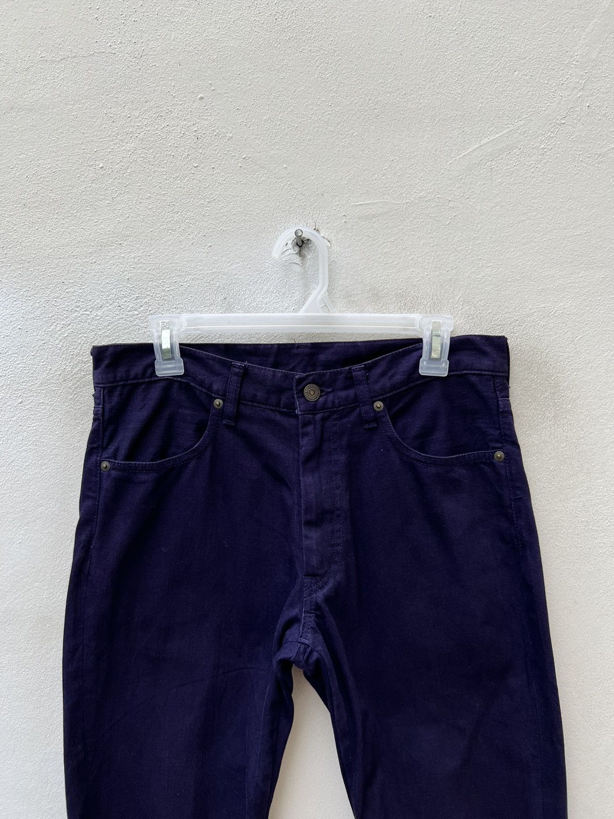 Yohji Yamamoto Vintage YYPH Purple Denim Cargo Cropped Flare Jeans Size US 31 - 7 Thumbnail