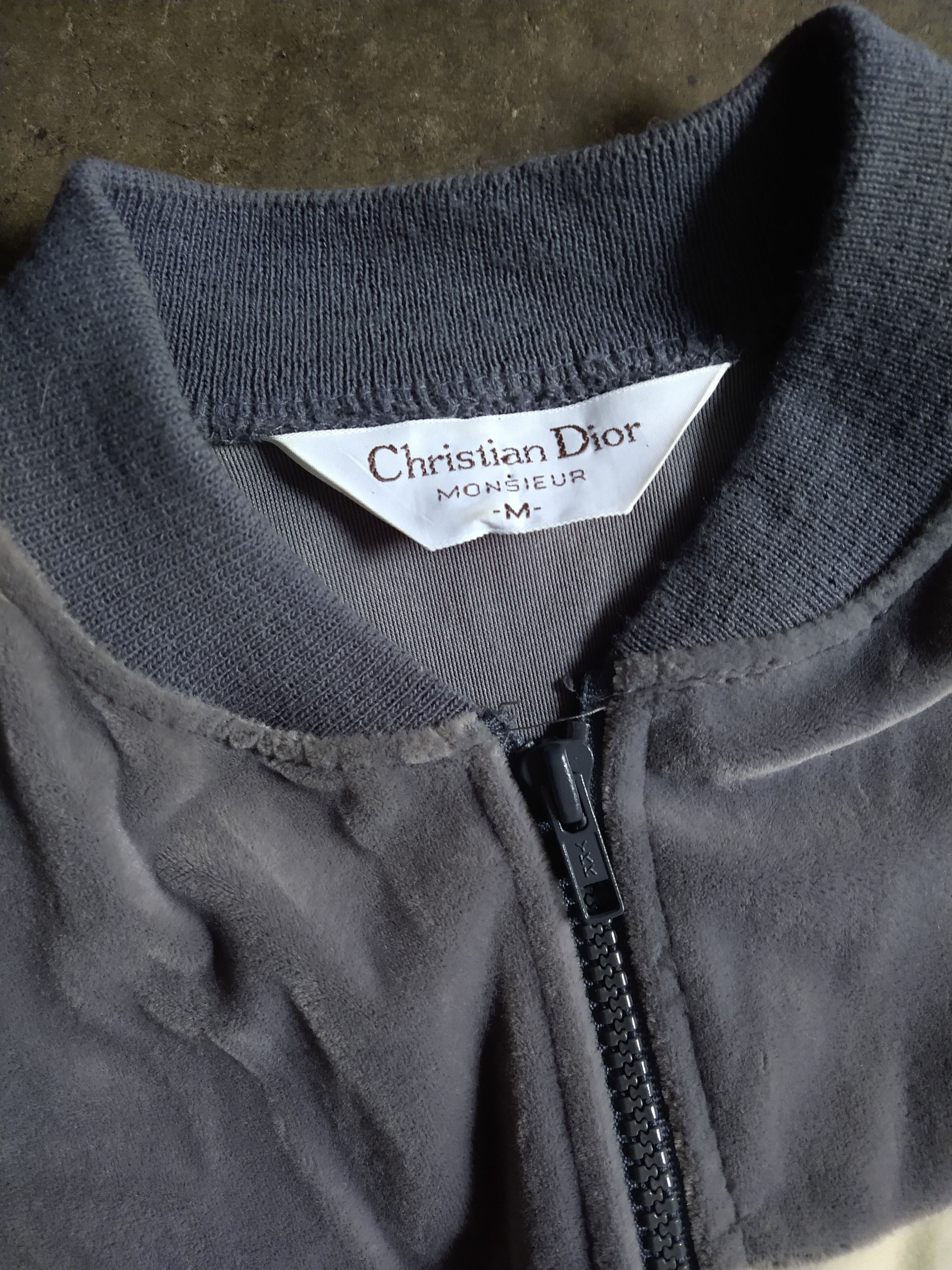 Christian Dior Monsieur Vintage Christian Dior Velvet Zip Up Shirt Size Medium Gray Size US M / EU 48-50 / 2 - 3 Thumbnail